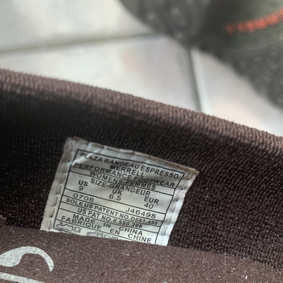 Merrell, Suede & Leather Mary Jane Shoes, Brown, size 9 - Picture 5 of 6